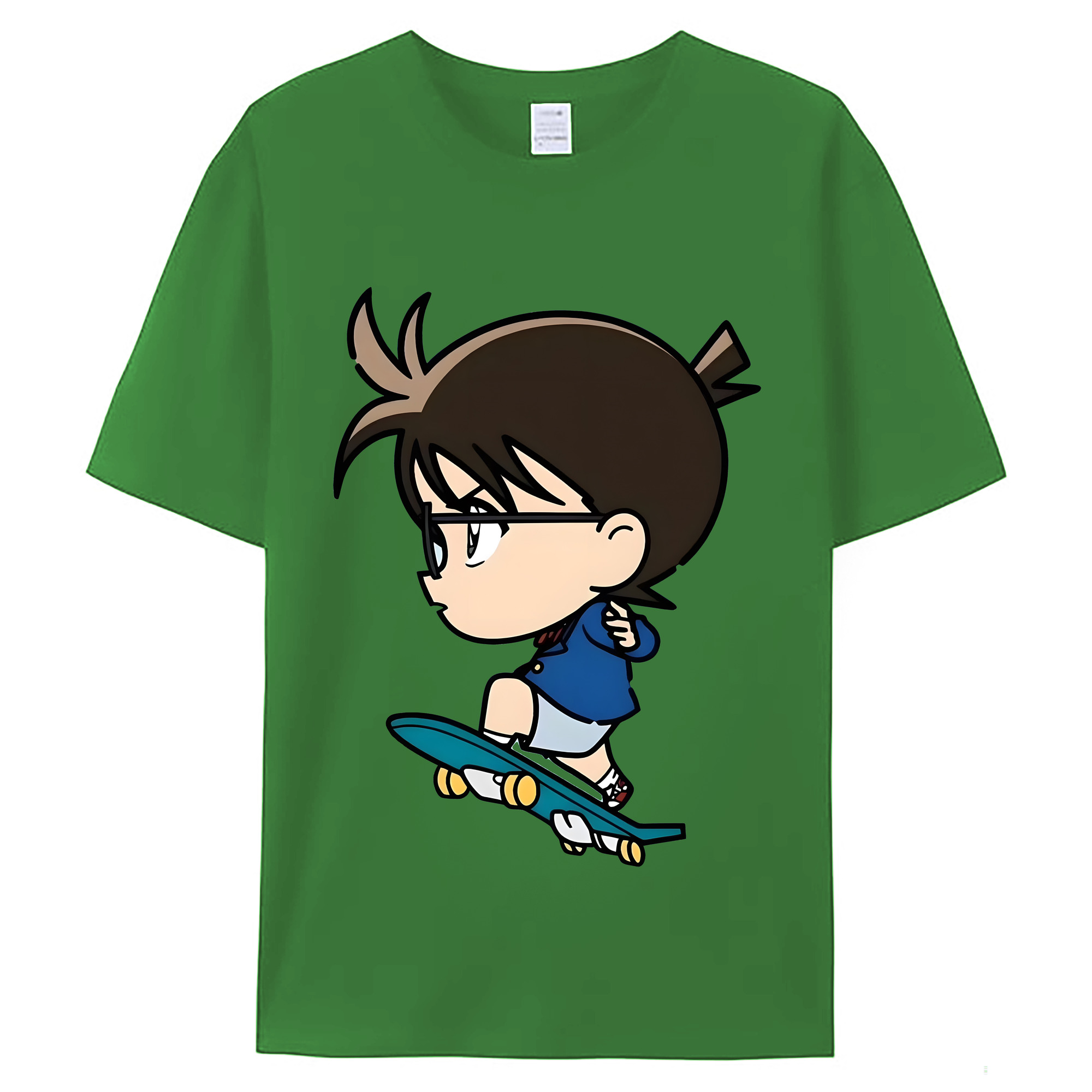 （画像用） 名探偵コナン 江戸川 コナン Detective Conan Conan Edogawa レディースカジュアルプリントTシャツ（綿100％）